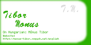 tibor monus business card